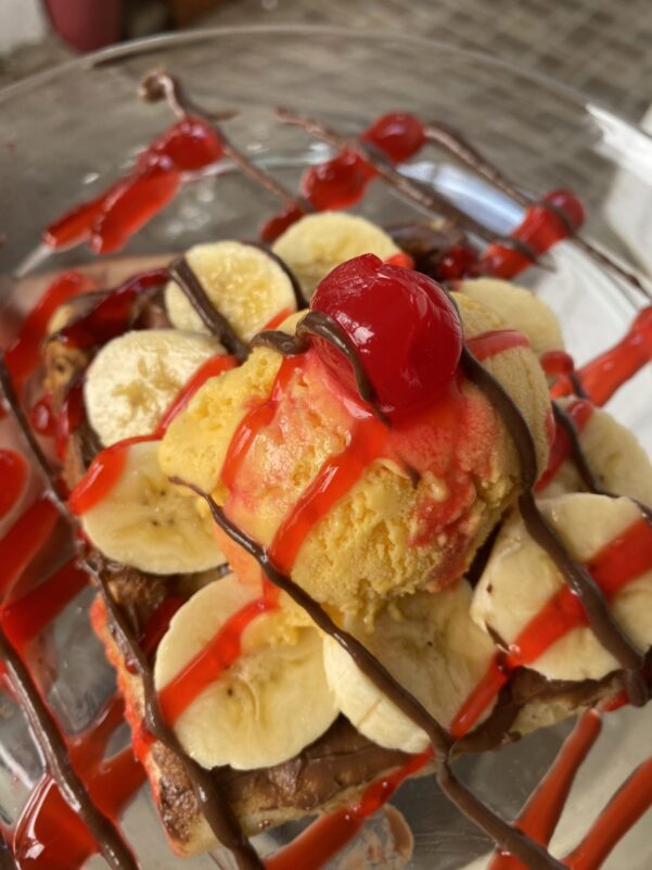 Waffles con Nutela
